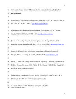 An Examination of Gender Bias in the American Fisheries Society