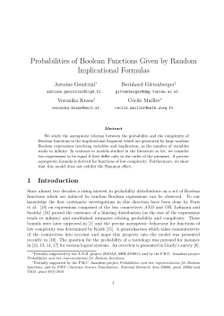 Probabilities of Boolean Functions Given by Random