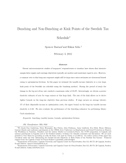 Bunching and Non-Bunching at Kink Points of the Swedish Tax