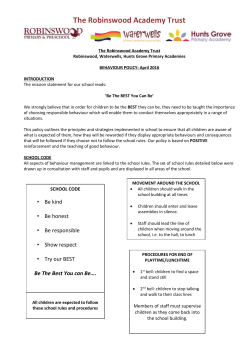 Behaviour and Discipline Policy 2016