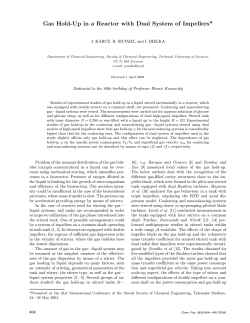 Gas Hold-Up in a Reactor with Dual System of