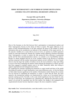 FIRMS` HETEROGENEITY AND NUMBER OF - AMS Acta