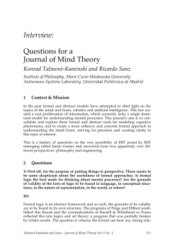 Interview: Questions for a Journal of Mind Theory