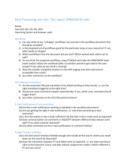 Test report (DRM/SACM role)