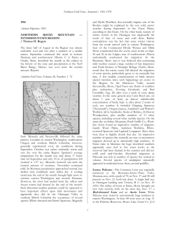 Northwest Field Notes, Annotated / 1961