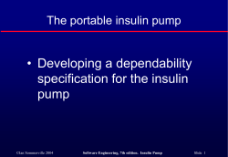 Insulin pump dependability specification