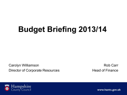 711613 Budget Requirement £`000 Council Tax Calculation 2013/14