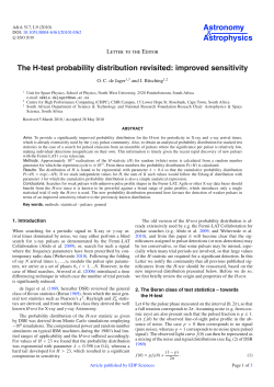 The H-test probability distribution revisited: improved sensitivity
