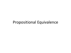 1.3 Propositional Equivalence
