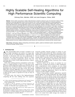 Highly Scalable Self-Healing Algorithms for High