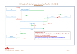Concept Note Template - IDH Field Level Projects March 2015