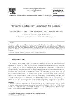 Towards a Strategy Language for Maude