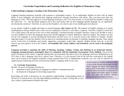 Curricular Expectations and Learning Indicators for - TN-SSA