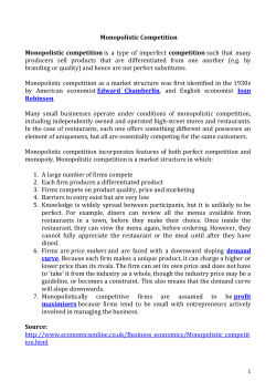 Long-run equilibrium under Monopolistic Competition
