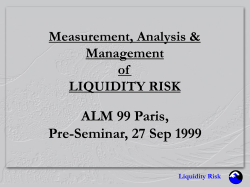 Liquidity Risk Expected Liquidity at Risk