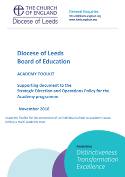 Academy Toolkit - The Diocese of Leeds