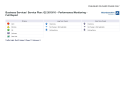 2015/16 Q2 July - September: Performance Monitoring