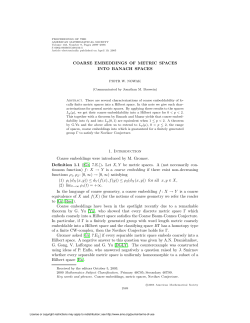 COARSE EMBEDDINGS OF METRIC SPACES INTO BANACH
