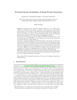 Practical Secure Evaluation of Semi-Private Functions