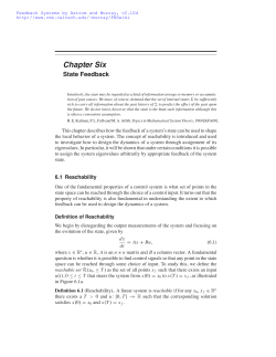 Chapter Six - Control and Dynamical Systems