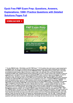 Epub Free PMP Exam Prep: Questions, Answers