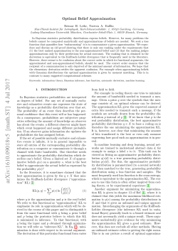 Optimal Belief Approximation
