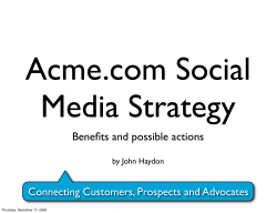Benefits and possible actions
