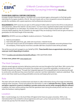 6 Month Construction Management (Quantity Surveying)