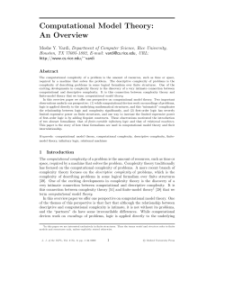 Computational Model Theory: An Overview