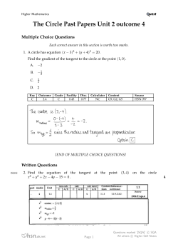 The Circle Past Papers Unit 2 outcome 4