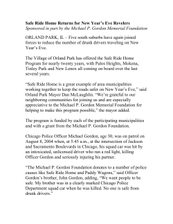 Safe Ride Home Returns for New Year`s Eve Revelers