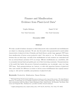 Finance and Misallocation: Evidence from Plant