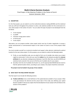 Multi-Criteria Decision Analysis