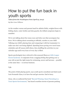 How to put the fun back in youth sports
