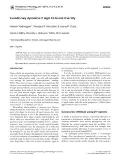 Evolutionary dynamics of algal traits and diversity