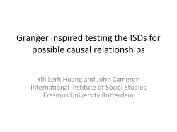 Granger inspired testing the ISDs for possible causal relationships