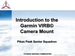 Operating the VIRB - Pikes Peak Senior Squadron
