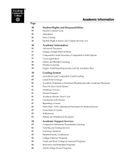 Academic Information - Cuyahoga Community College