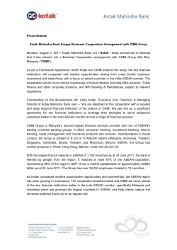 Kotak`s Annual Report best among APAC Banks