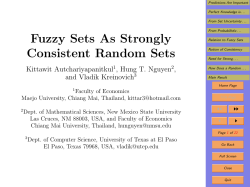 Fuzzy Sets As Strongly Consistent Random Sets