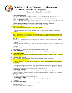 form index update - East Central Illinois Community Action Agency