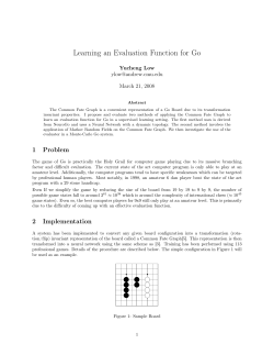 Learning an Evaluation Function for Go