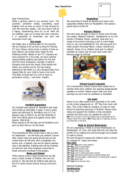 May 2007 Newsletter - Meare Village Primary School