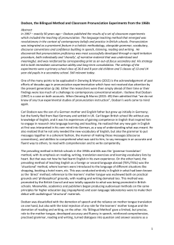 Dodson, the Bilingual Method and Classroom