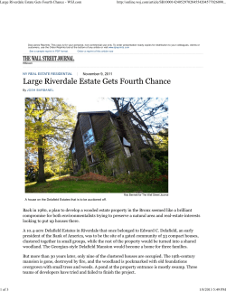 Large Riverdale Estate Gets Fourth Chance