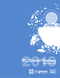 2016 - BC Green Games