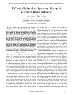 BIOlogically-inspired Spectrum Sharing in Cognitive Radio Networks
