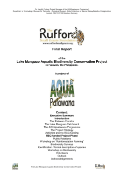 Dr. Hendrik Freitag (Project Manager of the AQUApalawana