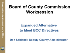 Expanded alternatives to meet BCC Directives