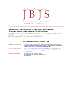 Self-Assessed Outcome at Two to Four Years After Shoulder